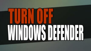 Turn off Windows Defender.