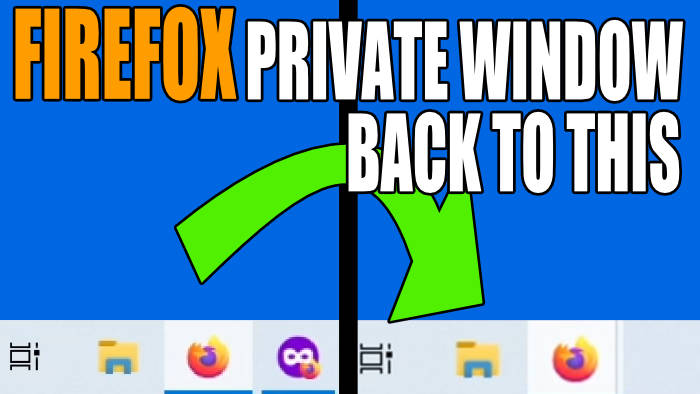 Stop Firefox Opening Private Window Separately