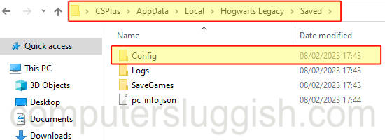 config pc hogwarts legacy