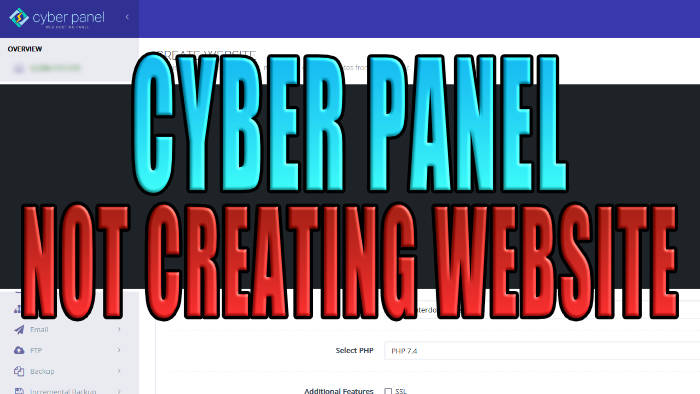 CyberPanel not creating website.