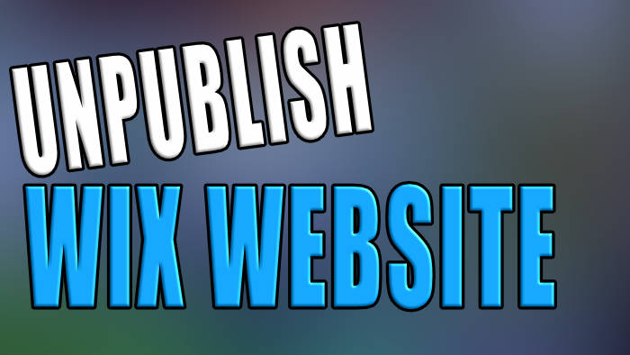 Unpublish Wix website.