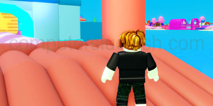 Roblox screenshot of gameplay in an obby game.