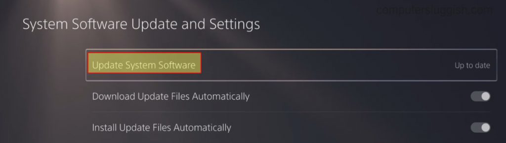 Updating system software on PS5 to help fix the crew motorfest crashing