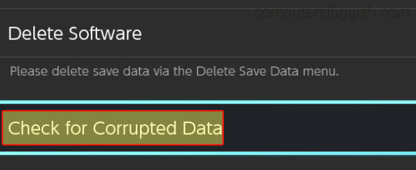 Nintendo Switch Check for corrupted data Pokemon Teal Mask.