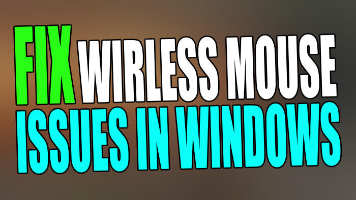FIX: Wireless Mouse Lag In Windows