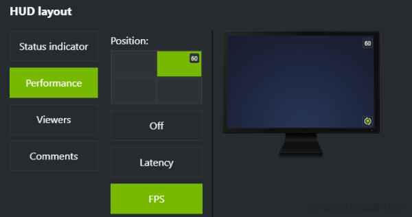Enabling FPS overlay in Nvidia GeForce Experience