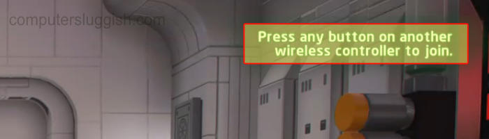 In-game text saying Press any button on another wireless controller to join