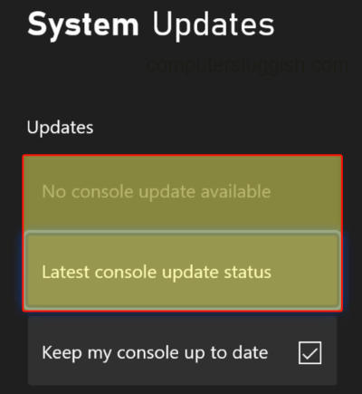 ระบบ Xbox One อัปเดตการตรวจสอบการอัปเดต